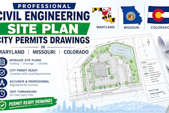 civil engineering site plan city permits drawings in maryland missouri colorado