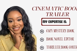 cinematic book trailer thriller horror novel editor cozy mystery erotica book