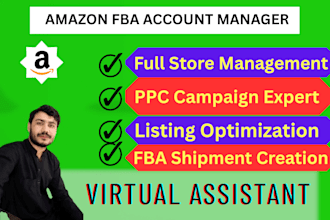 be your expert amazon virtual assistant for fba store management
