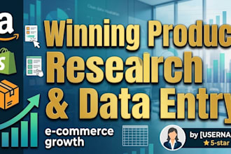 do winning product research and data entry for your store