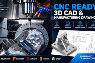 cnc ready cad for industrial machine components, fixtures and brackets