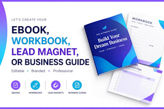 craft ebook layout, lead magnet, workbook, and branded PDF