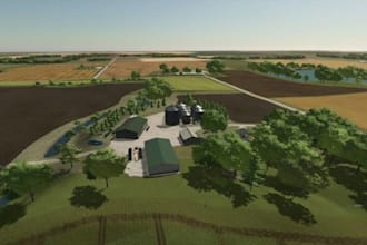 create custom farming simulator maps and tractor for farming