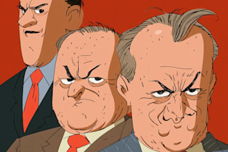do an political or satirical cartoon