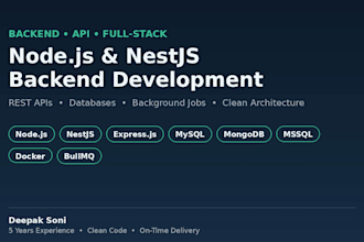 build a rest API backend using nodejs and nestjs