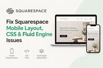fix squarespace mobile layout, CSS and fluid engine issues