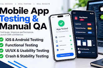 do mobile app QA testing and provide a bug report for ios and android
