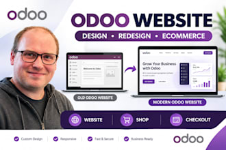 design and redesign odoo website, odoo ecommerce and odoo store customization
