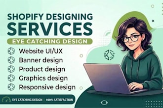design shopify banners, product images and store UI UX in figma