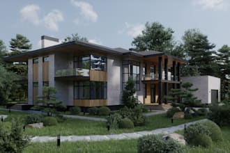 create photorealistic architectural exterior renders