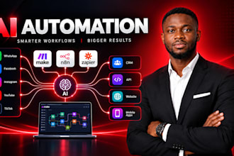 ai automation social media automation website automation n8n make com API CRM
