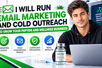 run email marketing and cold outreach to grow your peptide and wellness business