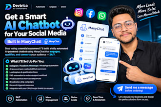 create ai chatbot for your social media with manychat
