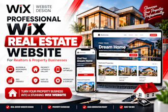 design a professional wix real estate website, realto for your property business