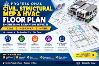 civil, structural engineering mep hvac floor plan in texas nebraska