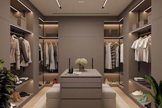 design your walk in closet and wardrobe in realistic 3d
