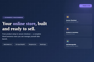 build your online store or ecommerce website