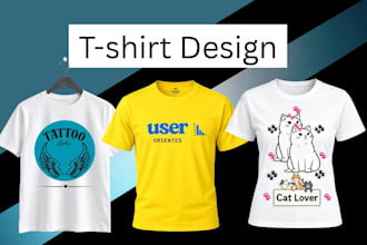 do design all kinds of modern t shirt and logo