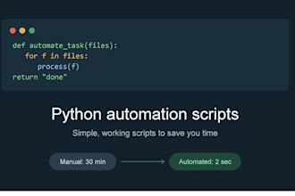 write a simple python script to automate your task