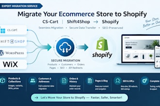 migrate cs cart shift4shop website to shopify move ecommerce store to shopify