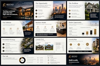 design a professional pitch deck or presentation