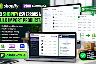 fix shopify csv errors and woocommerce product upload matrixify bulk import