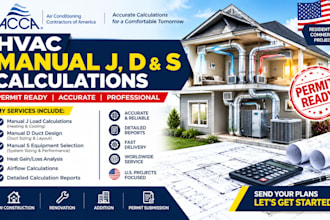 perform hvac acca manual j, d and s calculations