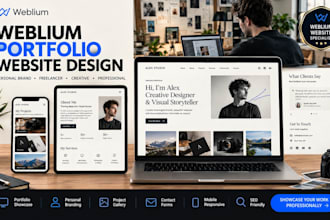weblium portfolio website design personal brand resume CV photographer creative