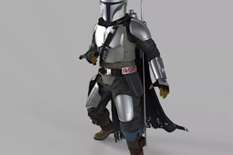 create custom cosplay armor and props from concept art to printable stl