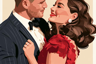 do couple portrait illustration