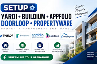 setup yardi buildium appfolio property software doorloop propertyware