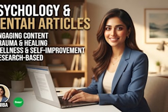 write engaging articles on psychology, mental health, and self improvement