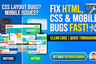 fix HTML CSS and responsive web bugs