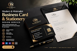 design modern minimalist luxury professional unique business card and stationery