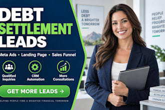 generate debt settlement leads google ads facebook ads debt relief sales funnel