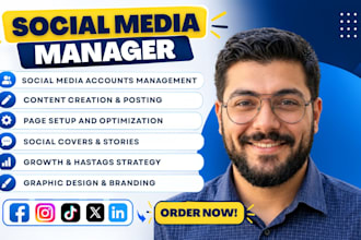 be your social media manager for social media marketing and brand growth