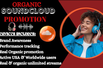 promote your music to real sound cloud active  listeners for more growth