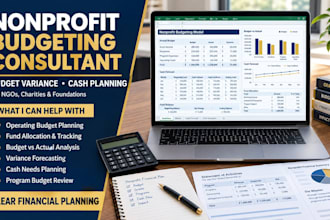 advise nonprofit budgeting, budget variance, cash planning for foundation teams