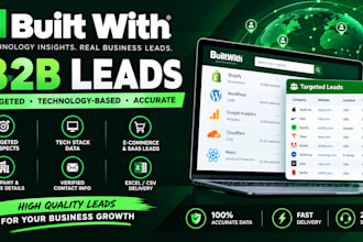 generate targeted b2b leads using builtwith technology data