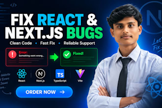 fix react nextjs typescript bugs and errors custom coding