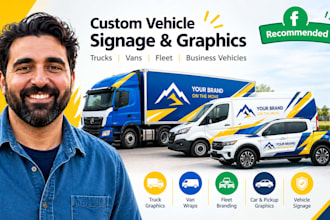 design truck signs, van graphics, fleet vehicle and business vehicle signage