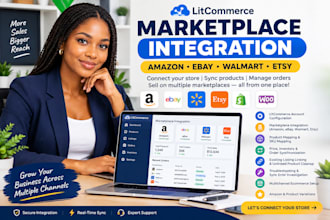 set up litcommerce amazon ebay walmart etsy marketplace integration