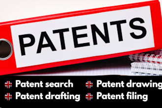 do patent search, patent drafting and patent application filing assistance