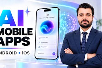 build ai powered mobile app for android ios, custom chatbot app developer