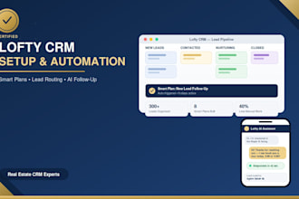 build lofty CRM smart plans and automate real estate lead follow up