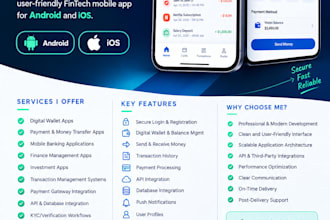 develop a fintech mobile app for android and ios