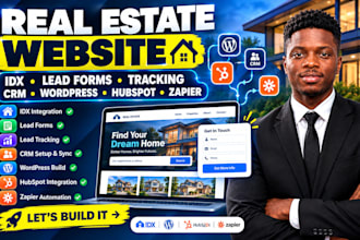 build real estate website idx lead forms tracking crm wordpress hubspot zapier