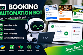 appointment bot auto booking bot reservation bot golf tee time bot monitor bot