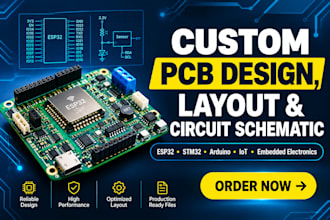 design custom pcb design, layout and circuit schematic