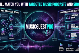 match you with targeted music podcasts and shows